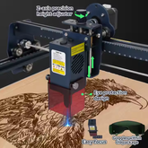 Automatic 3D Diode Laser Engraving Machine Wood Stone Leather Paper Rubber MDF Acrylic Plywood Stainless Steel Glass DXF New