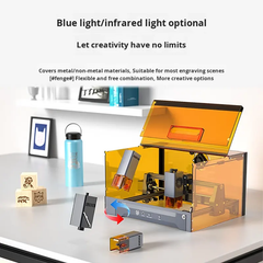 K15 Compact Desktop Laser Engraving Machine - Red and Blue Light/ Equipped with Camera