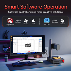 Small automatic laser engraving machine for metal, fiber, and plastic marking