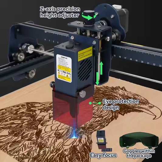 Automatic 3D Diode Laser Engraving Machine Wood Stone Leather Paper Rubber MDF Acrylic Plywood Stainless Steel Glass DXF New