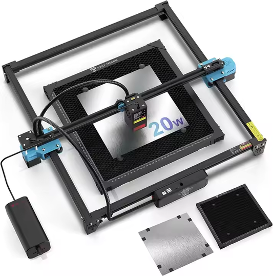 TTS-20PRO 20W High-Speed Diode Laser Engraving Cutting Machine Multifunctional Gantry Type for Crystal Rubber Wood Plywood