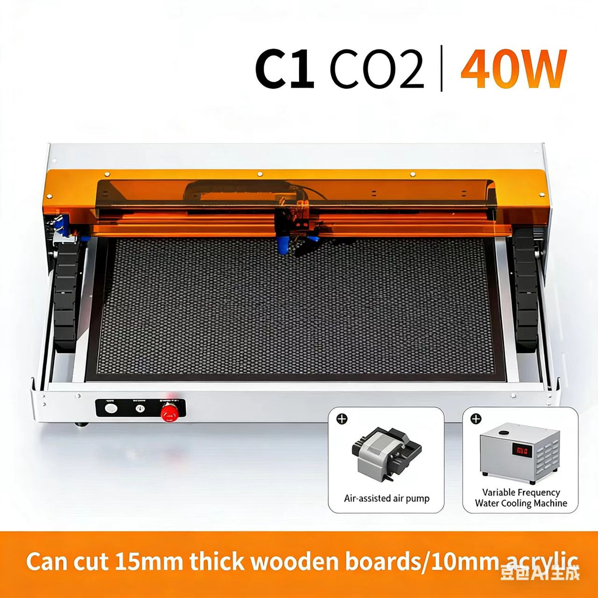 CO2 High-Accuracy CNC Large-area Cutting Engraving Machine Water Cooling for Transparent Acrylic Fabric Leather Wood Board PVC
