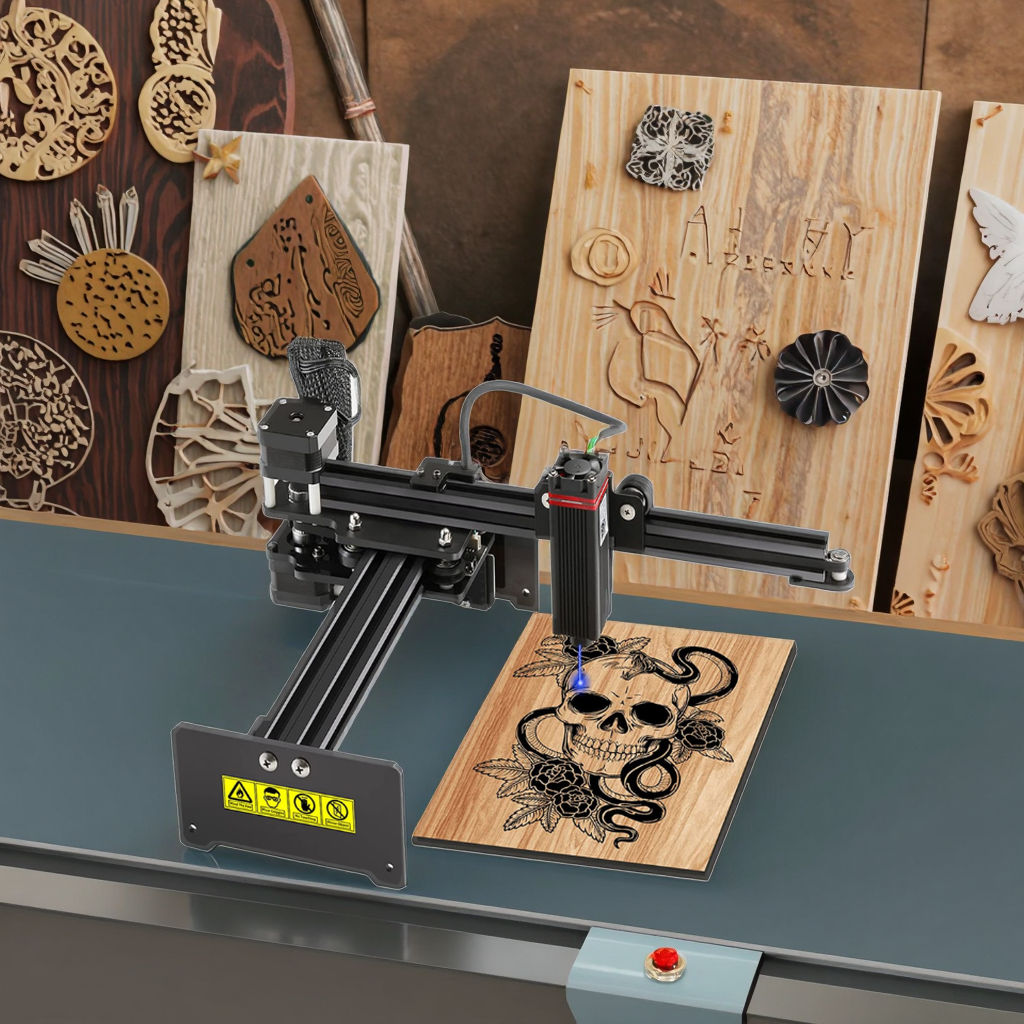 20W Desktop  CO2  Laser Engraver for Wood Metal Leather Acrylic Supports AI Format