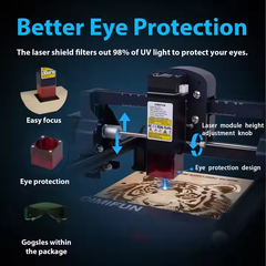 Multifunctional 4.5W 3D Diode Laser Engraving Machine