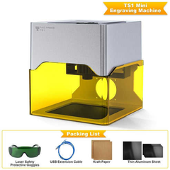 TWOTREES TS1 Mini Min Laser Marking Portable Wood Carving Machine for Leaves, Wood Boards, Aluminum Name Cards, Engraving