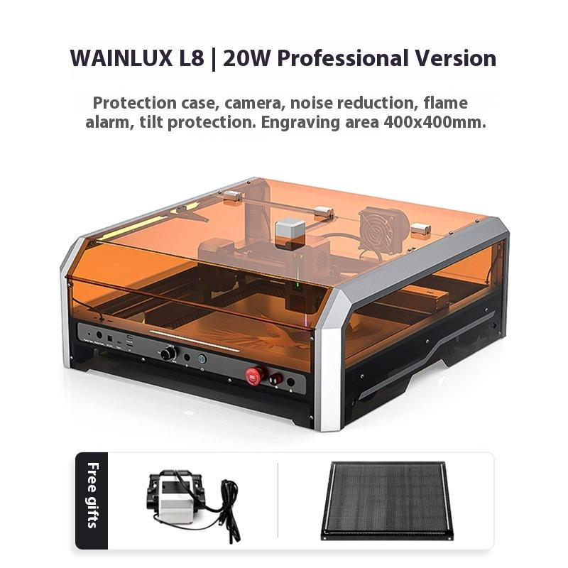 L8 High-Accuracy Air-Cooled 2-Head Diode Laser Engraving Metal Cutting Machine-New 40W Large Area Bench-Top Configuration